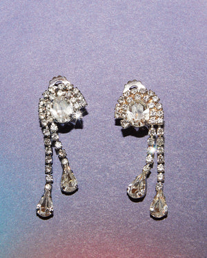 Boucles d'oreilles strass années 90