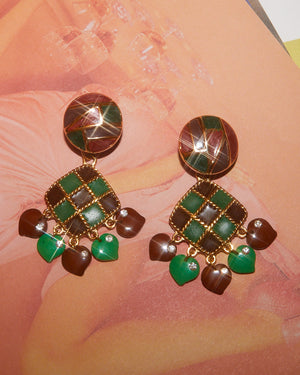 Boucles d'oreilles pampilles coeurs