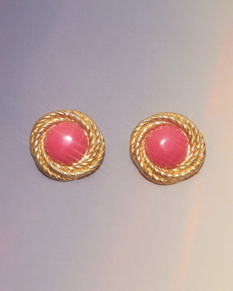 Boucles d'oreilles roses