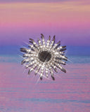 Broche Soleil strass