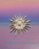 Broche Soleil strass