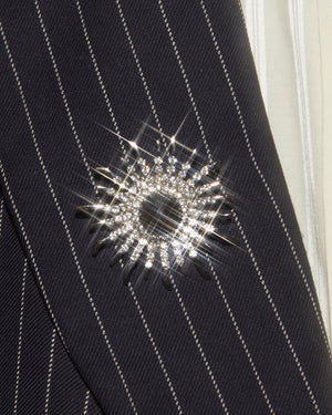 Broche Soleil strass