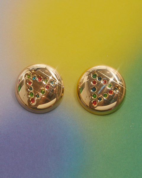 Boucles rondes à strass