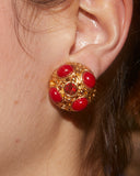 Boucles d'oreilles rouge
