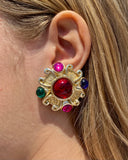 Boucles d'oreilles multicolores